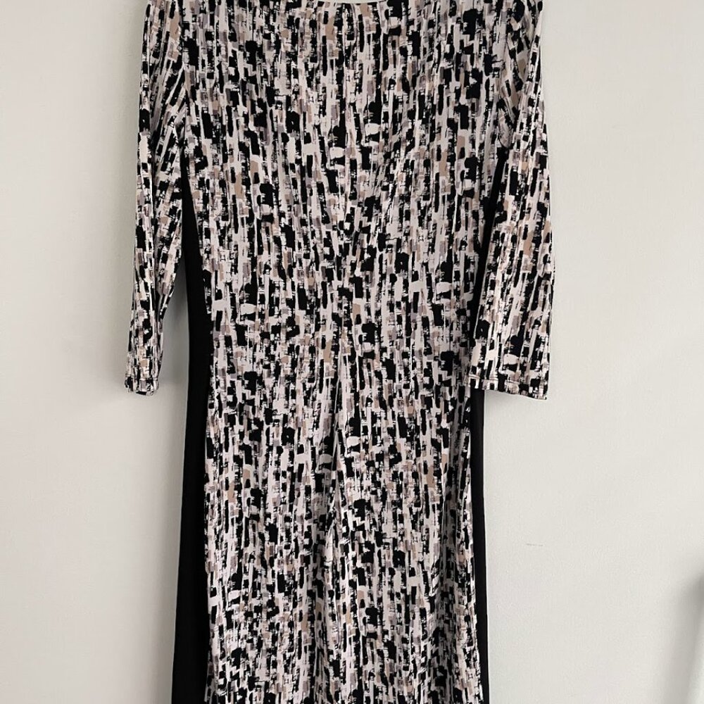 Lauren Ralph Lauren Black and White Midi Dress - Picture 3 of 3